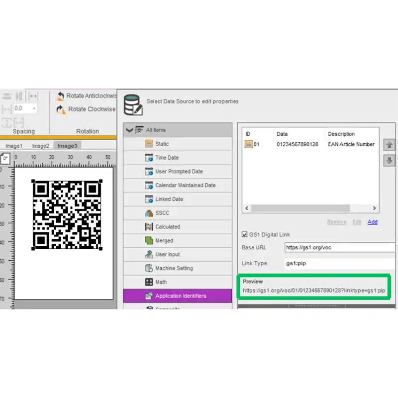 CoLOS 2D Code GS1 Barcode 5